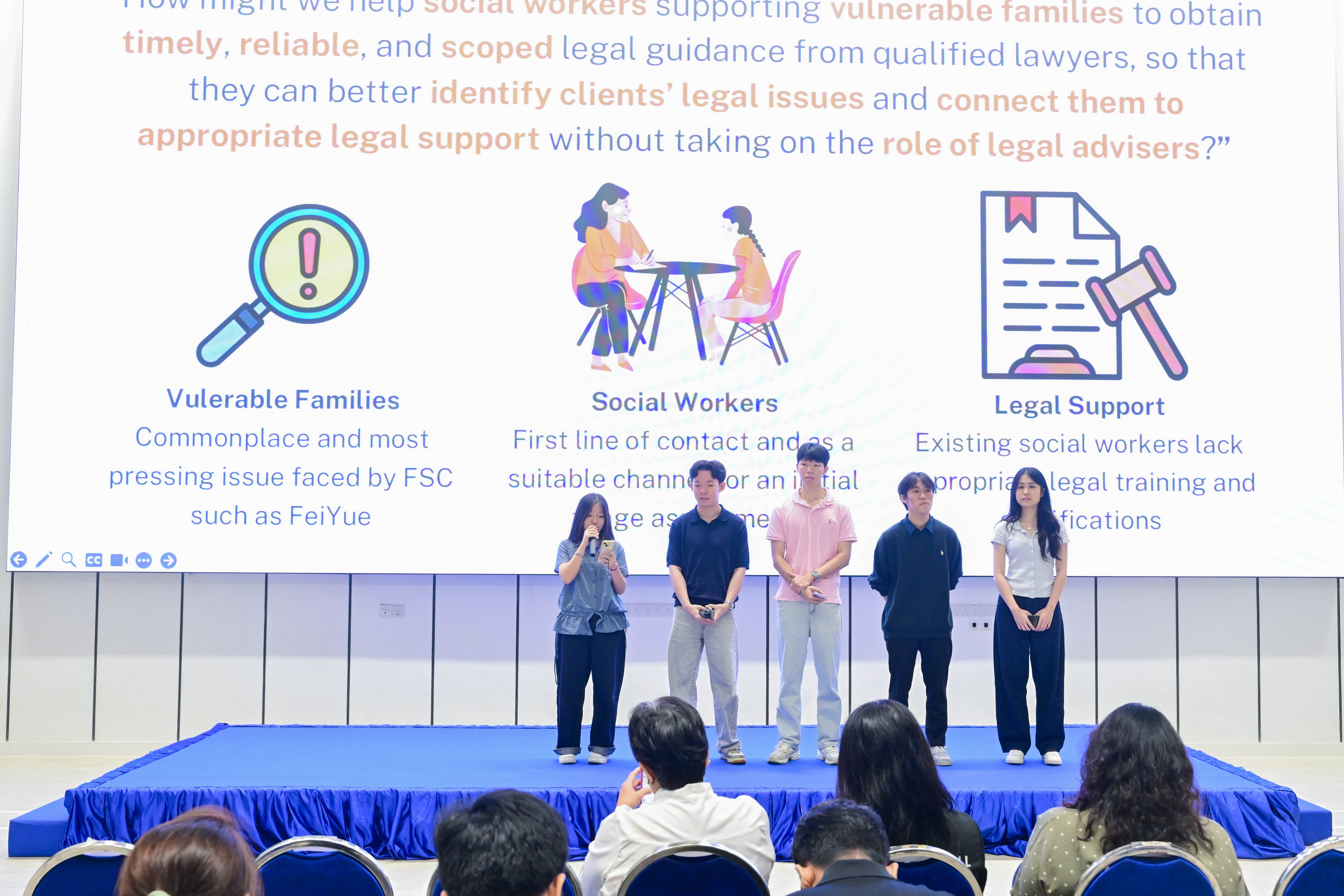 Five students sharing about their three key solutions